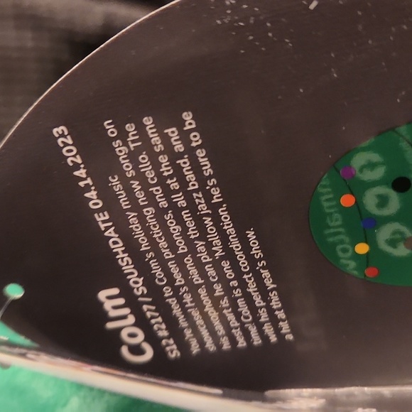 NWT Squishmallows 12" "Colm" Christmas Tree Octopus (US exclusive Select Series) - Picture 5 of 5